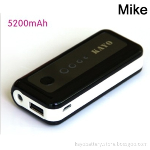 5200mAh Mobile Power with Flashlight, LED Show Capacity